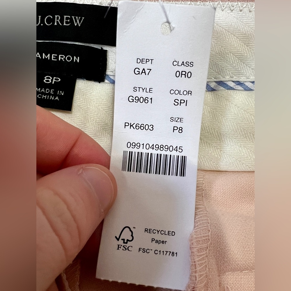 J. Crew NWT Pastel Cameron Slim Cropped Trouser Pant - 8P - Picture 11 of 14